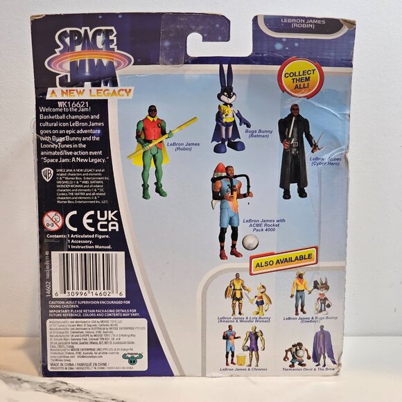 Space Jam: A New Legacy Lebron James (Robin) Baller 5" Action Figure - Picture 3 of 10